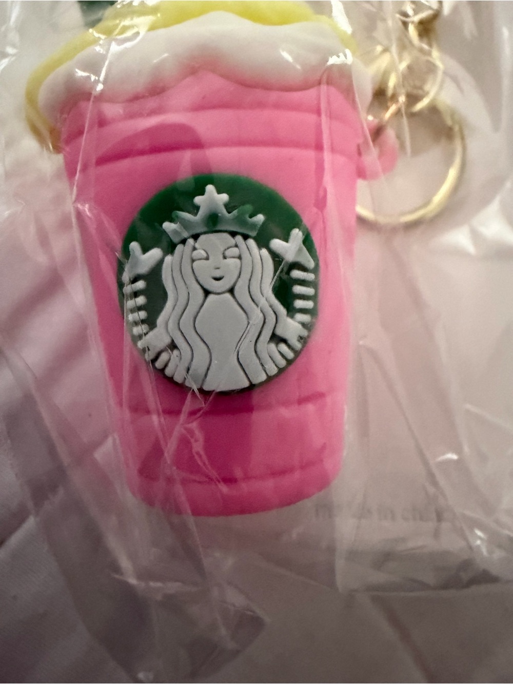 Starbucks ☕ Coffee Cup Purse Charm & Keychain – Pink